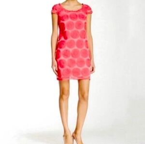 Betsey Johnson Pink Flower Embroidered Dress